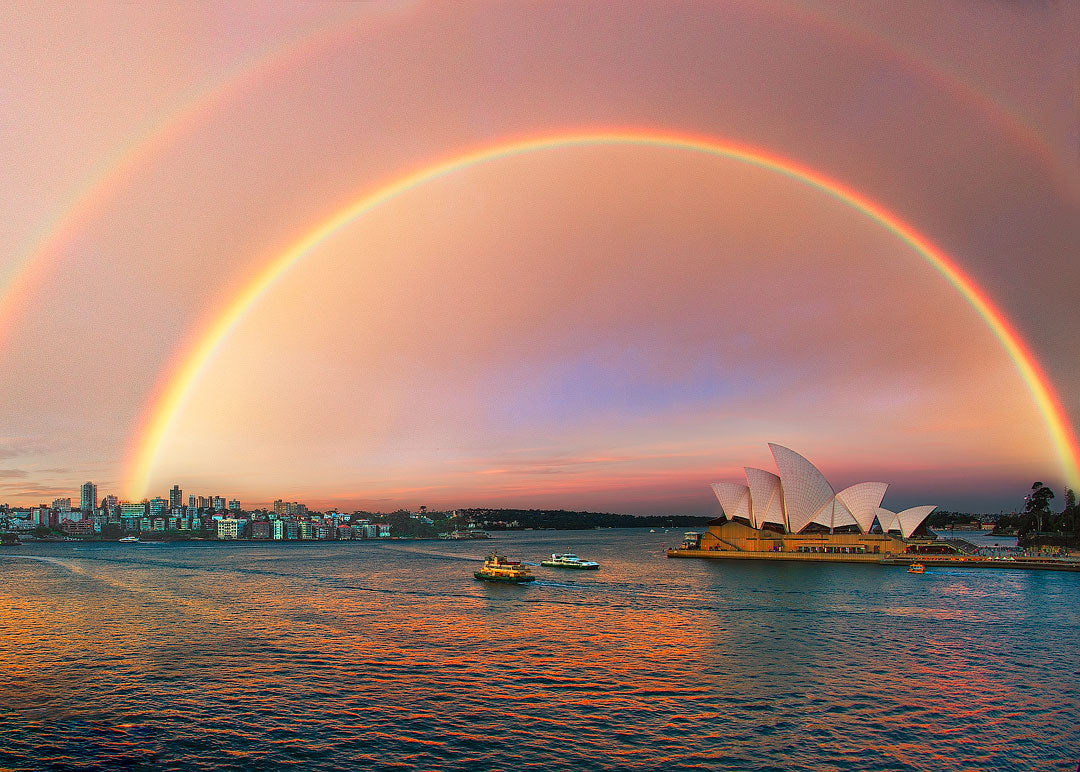 Sunset Bows, Sydney Harbour — photograph by Richard Hirst