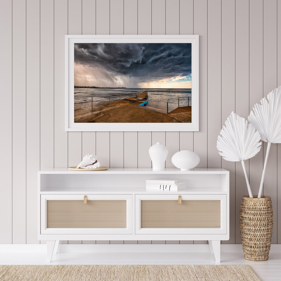 Blowing Through, Collaroy Rock Pool print