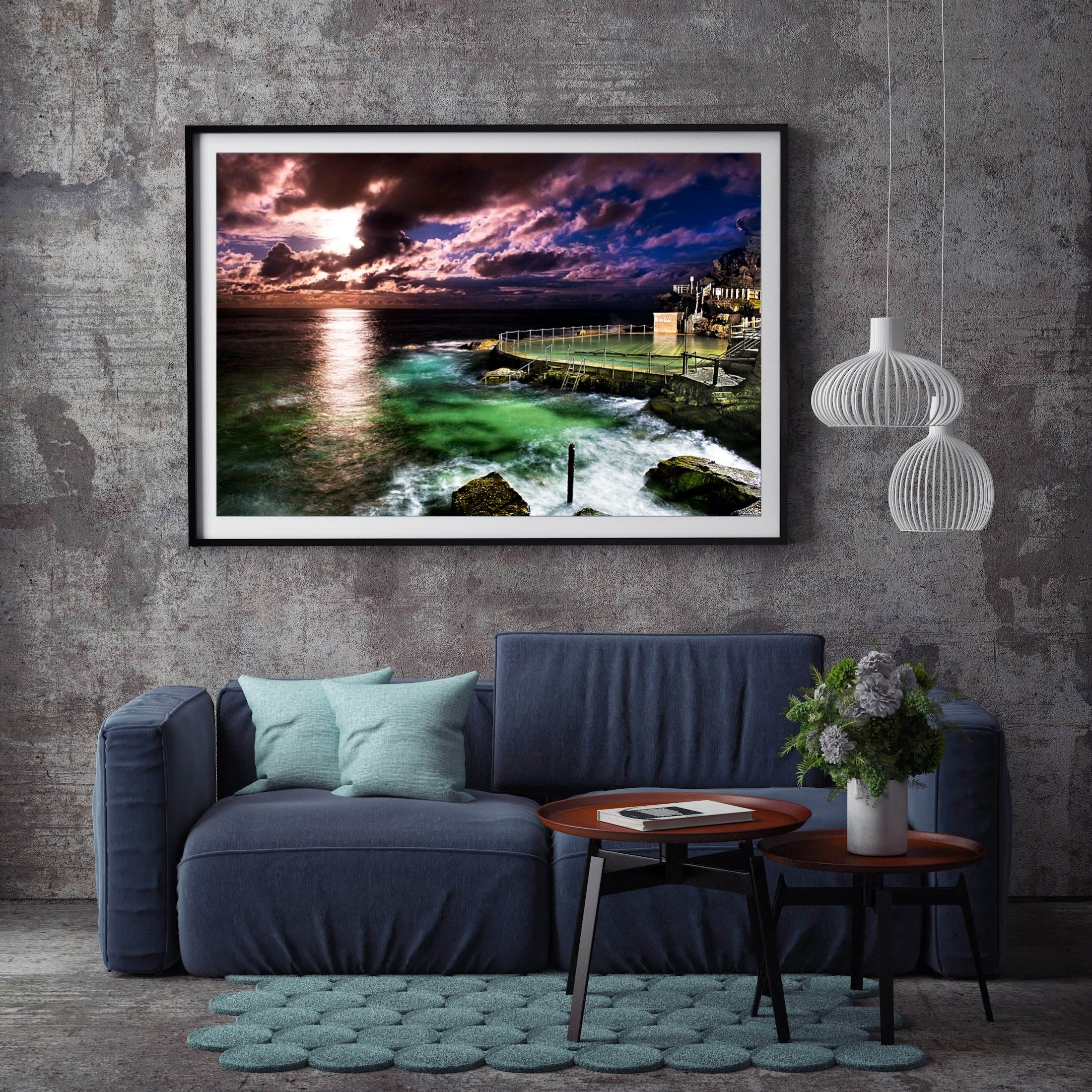Blue Moon, Bronte Baths print