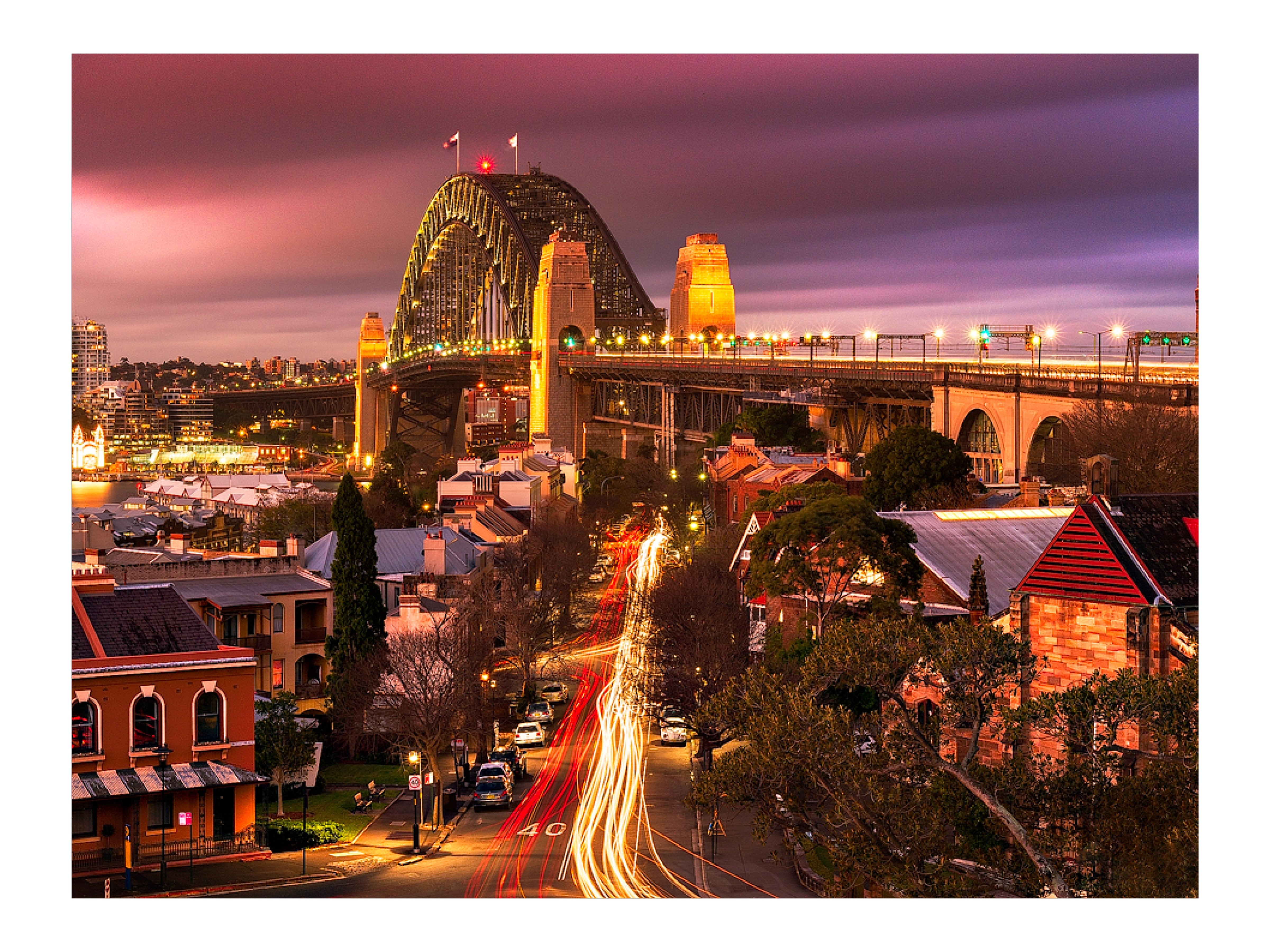 City Lights, Sydney Harbour print