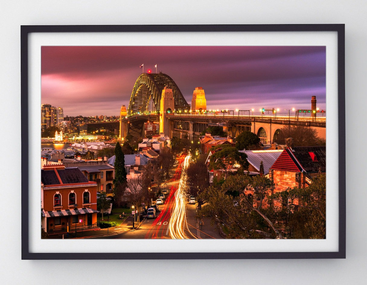 City Lights, Sydney Harbour print