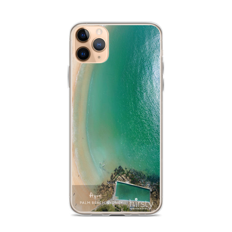 iPhone Clear Case - PALM BEACH - 'Aqua' Print