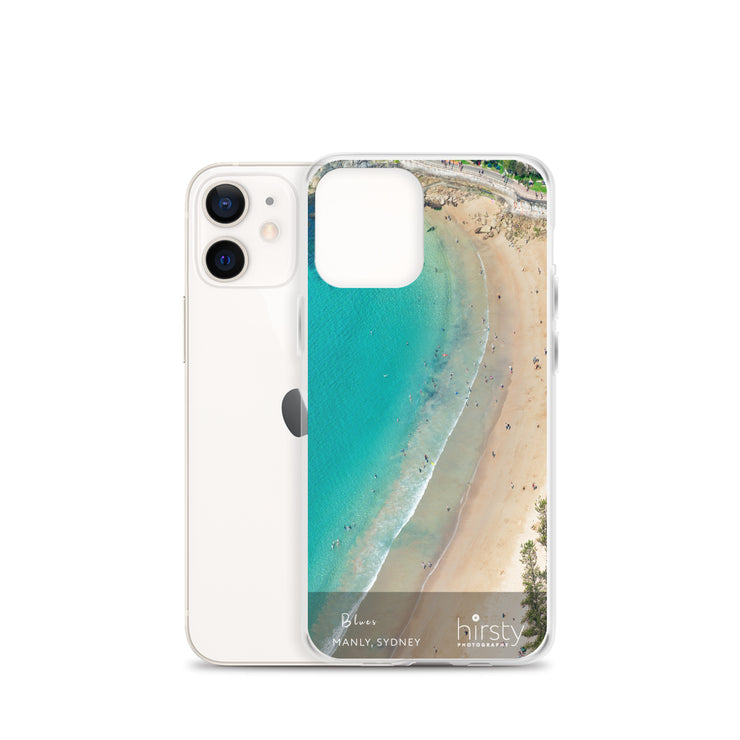 Clear iPhone Case - MANLY - 'Blues' print