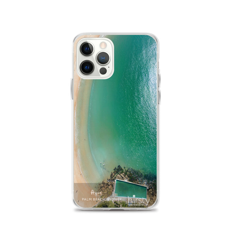 iPhone Clear Case - PALM BEACH - 'Aqua' Print