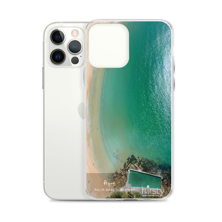 iPhone Clear Case - PALM BEACH - 'Aqua' Print