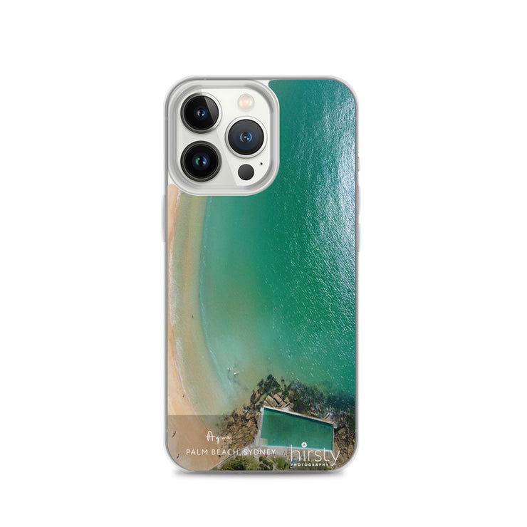 iPhone Clear Case - PALM BEACH - 'Aqua' Print