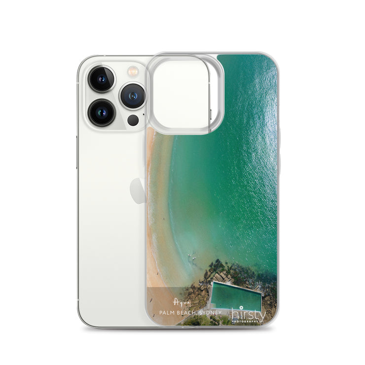 iPhone Clear Case - PALM BEACH - 'Aqua' Print