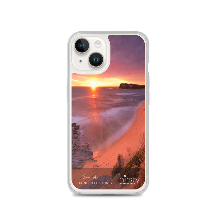 Clear iPhone Case - LONG REEF - 'Sun Up' Print