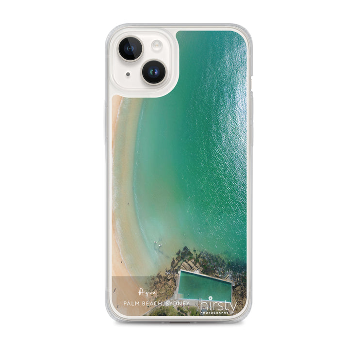 iPhone Clear Case - PALM BEACH - 'Aqua' Print