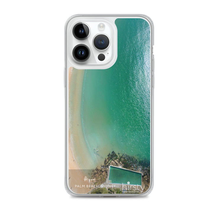 iPhone Clear Case - PALM BEACH - 'Aqua' Print