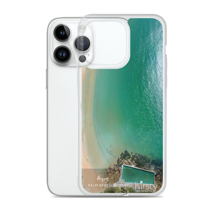 iPhone Clear Case - PALM BEACH - 'Aqua' Print