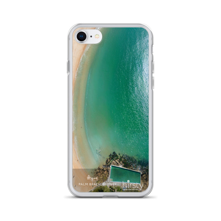 iPhone Clear Case - PALM BEACH - 'Aqua' Print