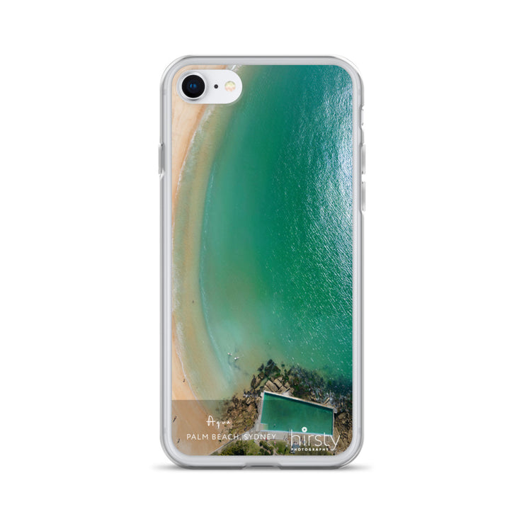 iPhone Clear Case - PALM BEACH - 'Aqua' Print