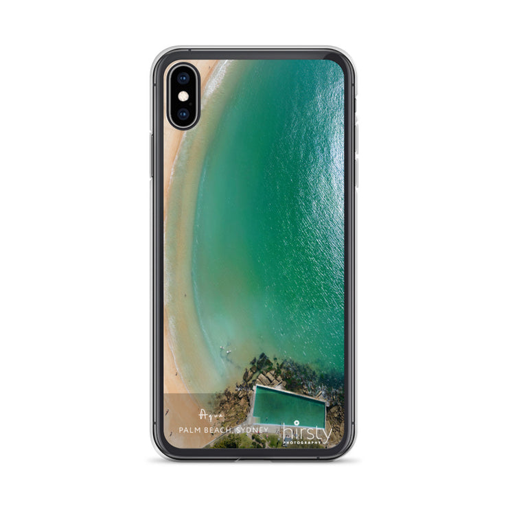 iPhone Clear Case - PALM BEACH - 'Aqua' Print