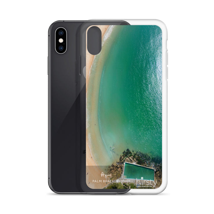 iPhone Clear Case - PALM BEACH - 'Aqua' Print