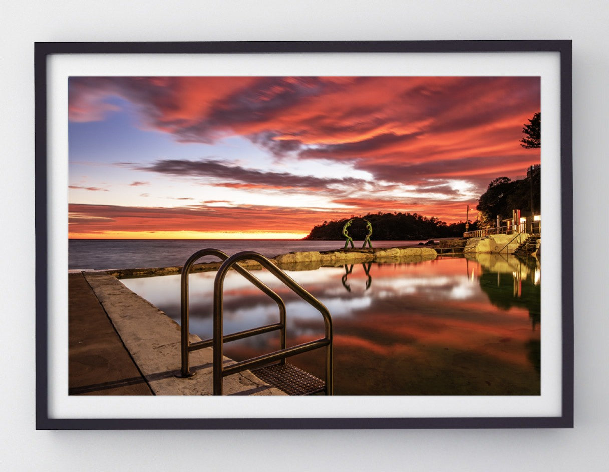 Entrance, Manly print
