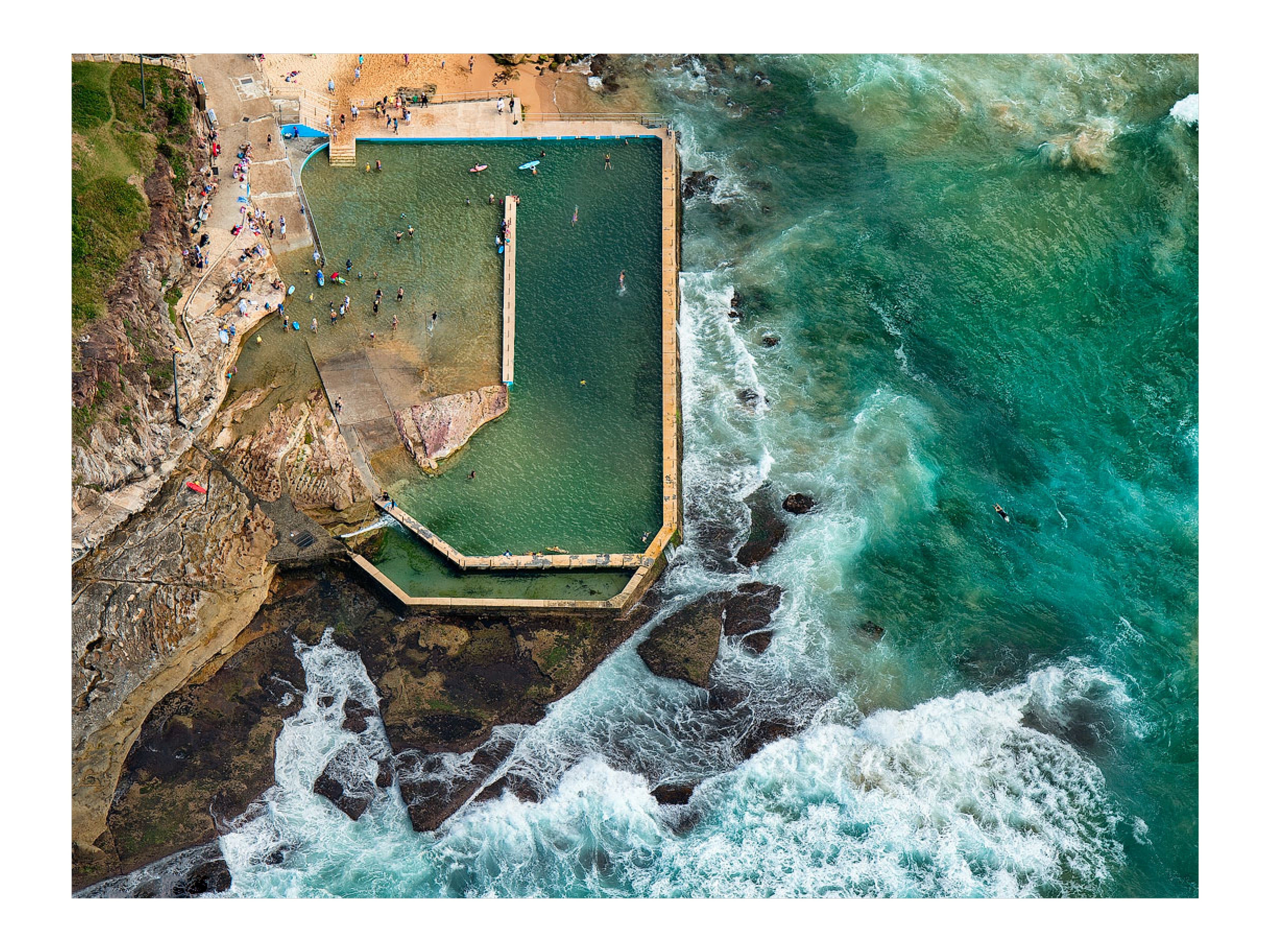 Floating, Curl Curl Rock Pool print