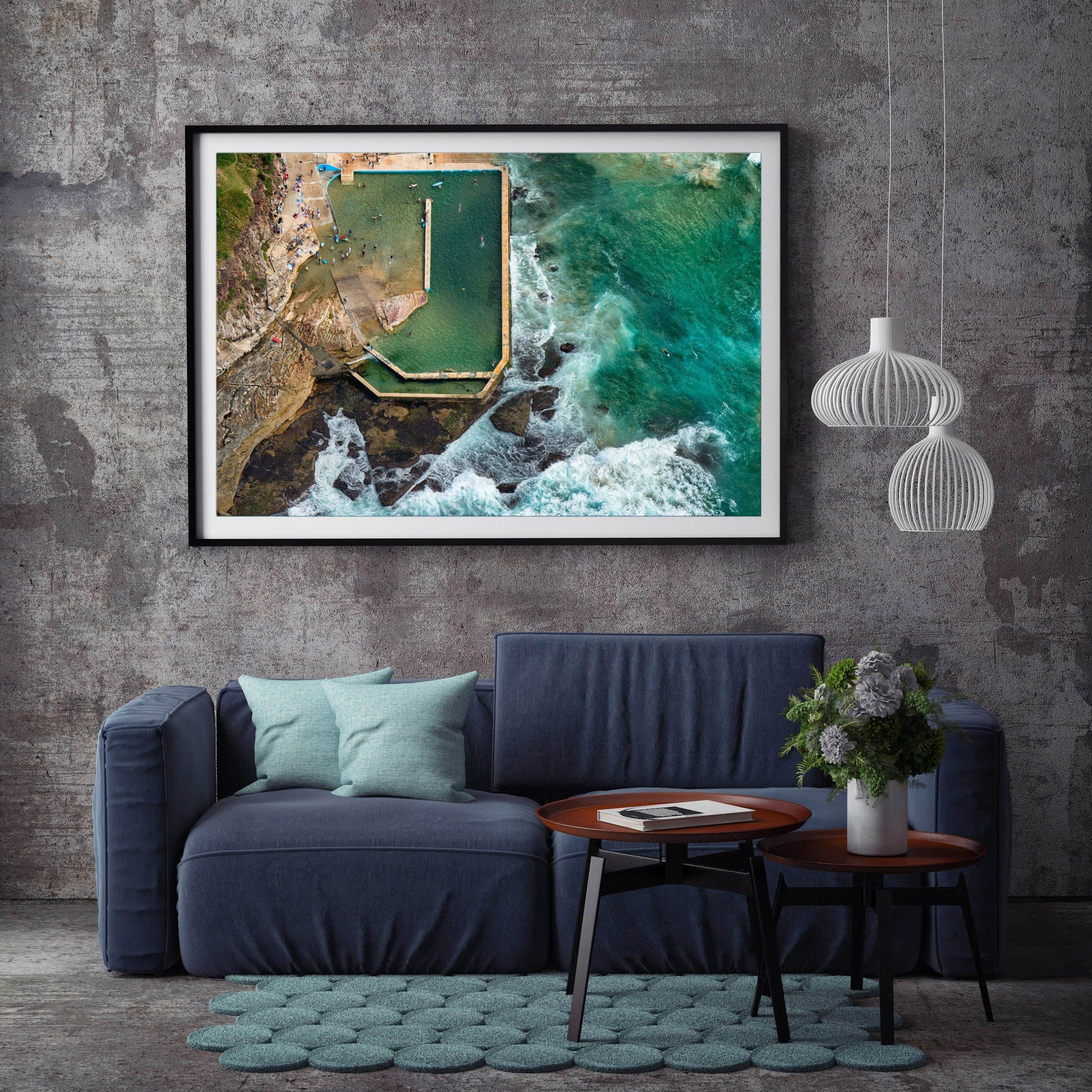 Floating, Curl Curl Rock Pool print