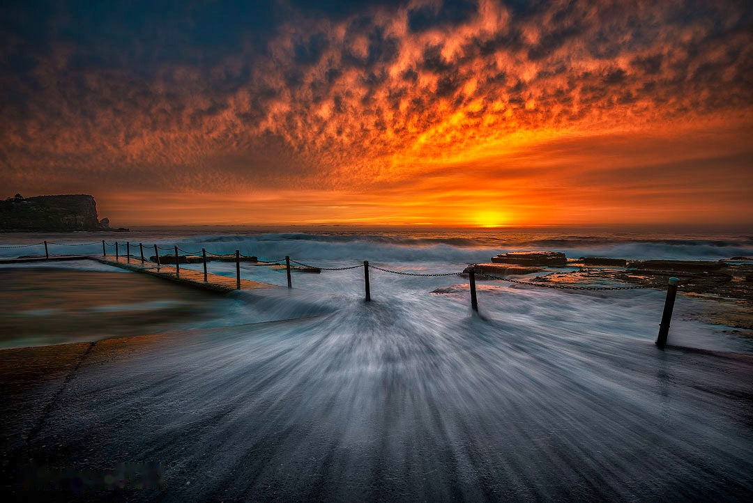 Flying In, Avalon Rock Pool print