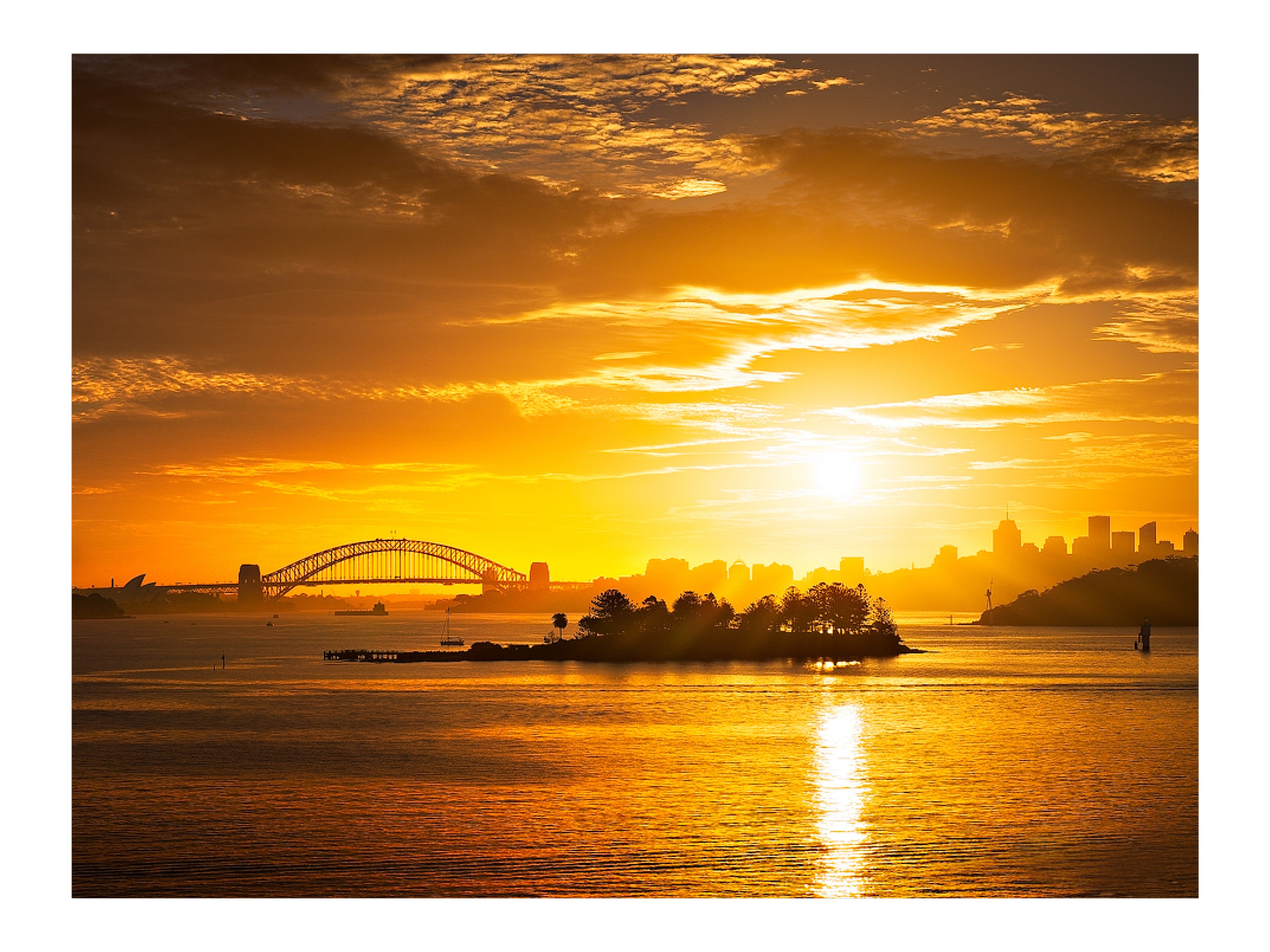 Golden Harbour, Sydney Harbour print