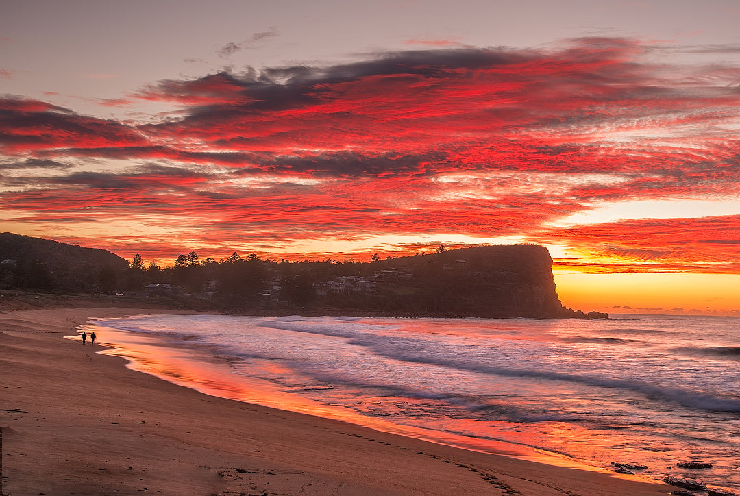 Morning Walk, Avalon Rock Pool print