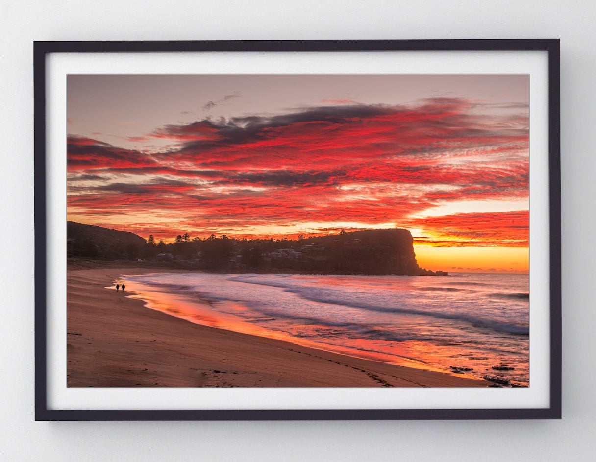 Morning Walk, Avalon Rock Pool print