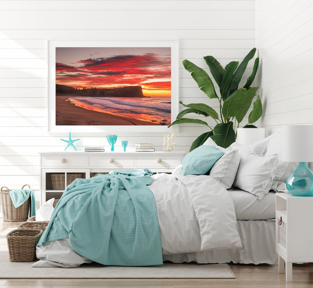Morning Walk, Avalon Rock Pool print