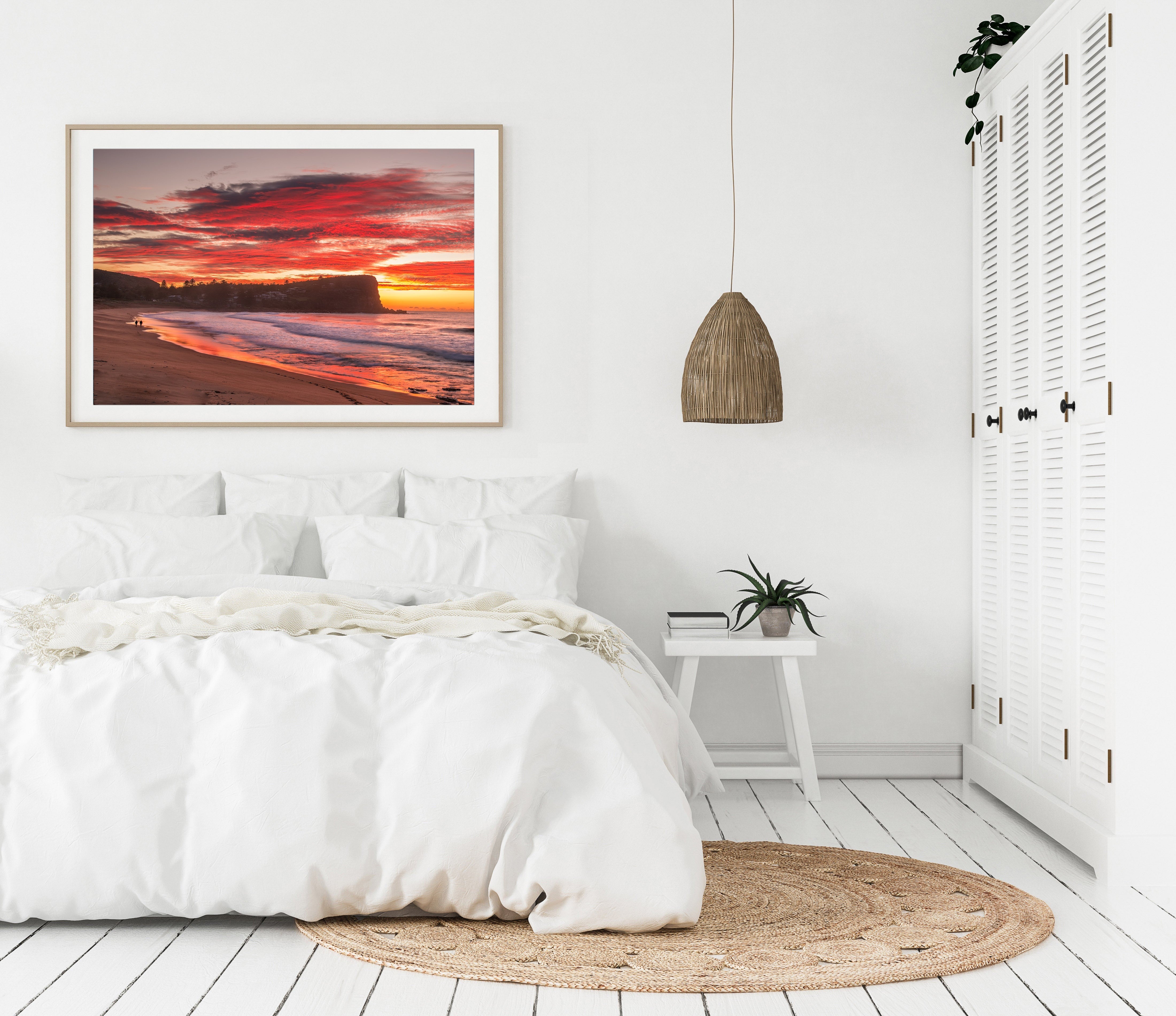 Morning Walk, Avalon Rock Pool print