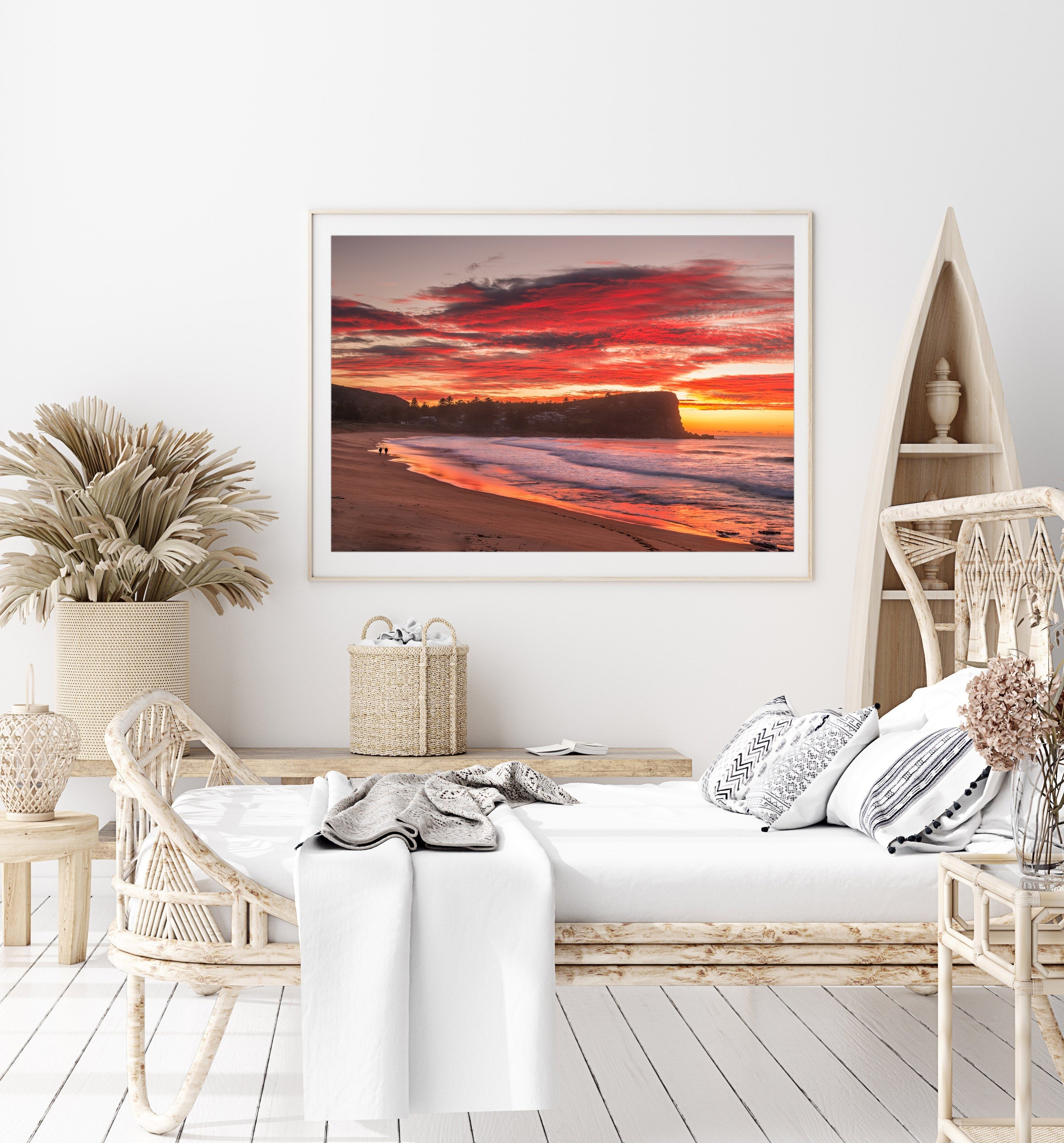 Morning Walk, Avalon Rock Pool print