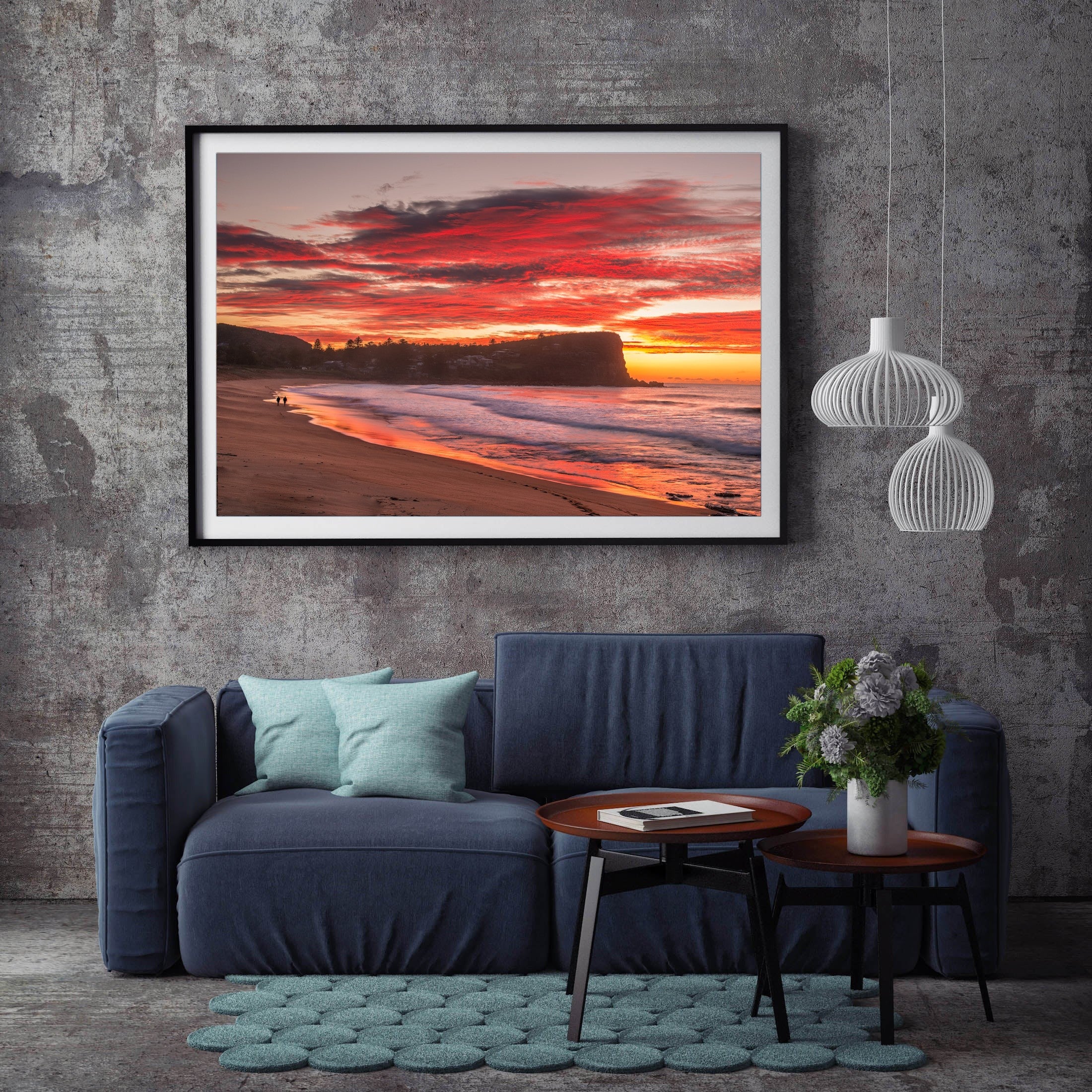 Morning Walk, Avalon Rock Pool print