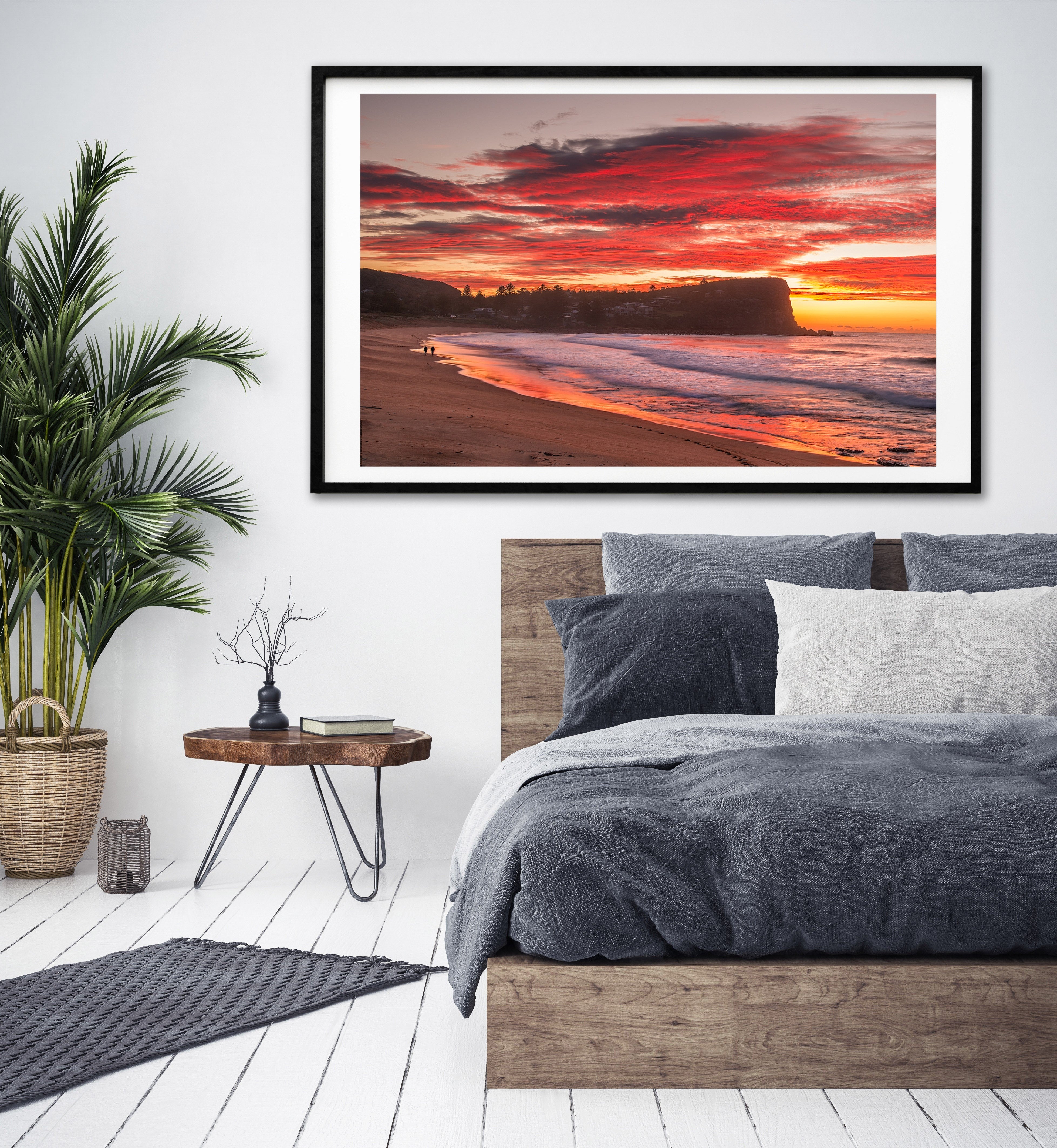 Morning Walk, Avalon Rock Pool print