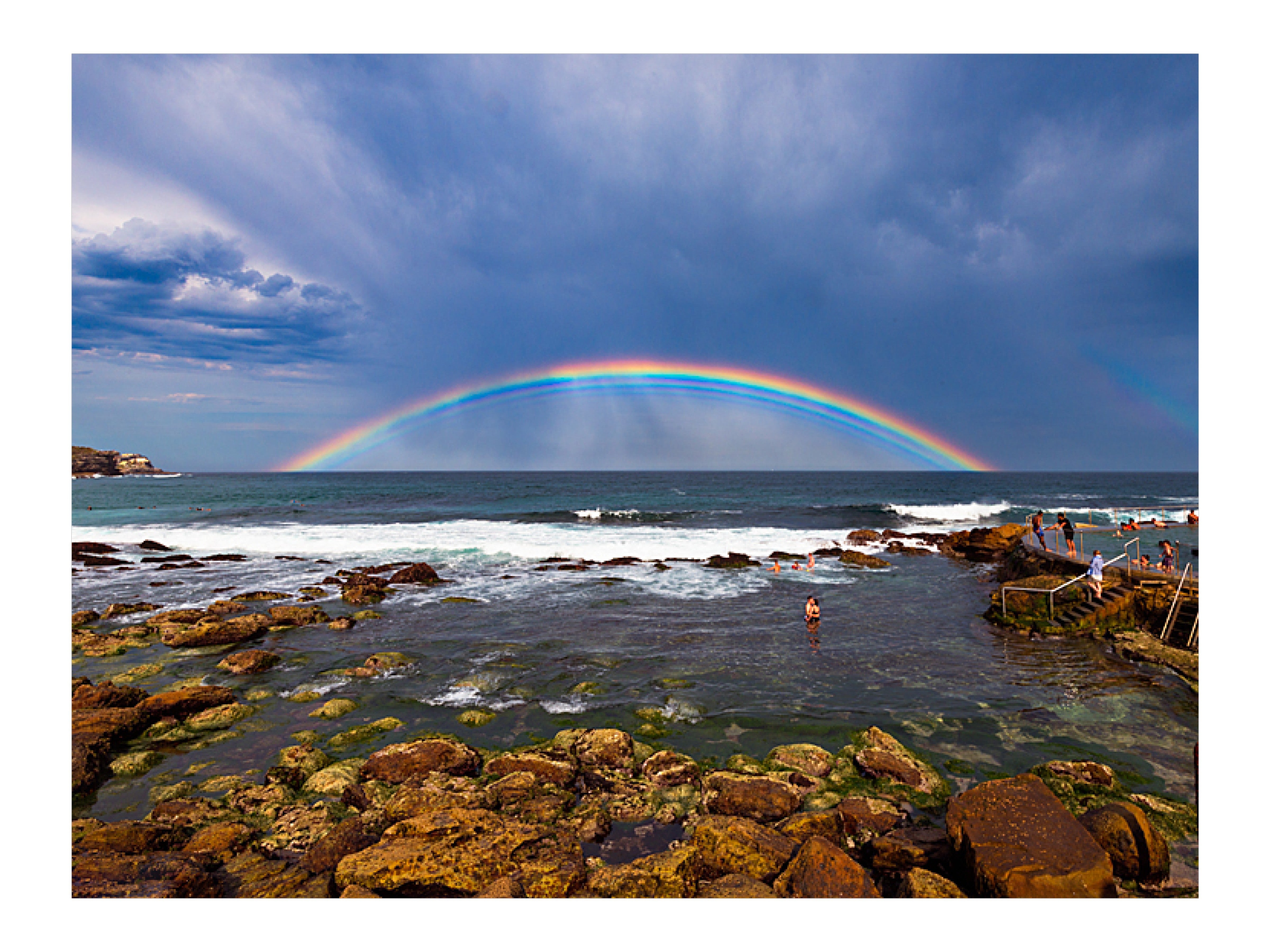 Rainbow Embrace, Bronte Baths print