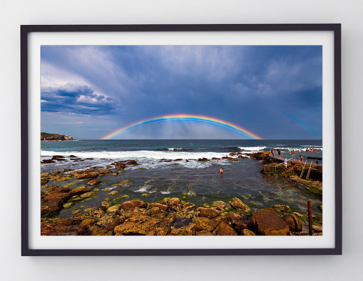 Rainbow Embrace, Bronte Baths print