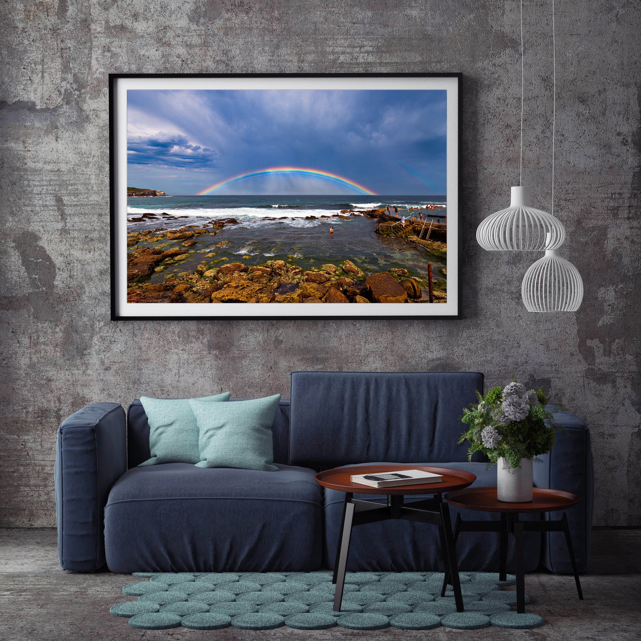 Rainbow Embrace, Bronte Baths print