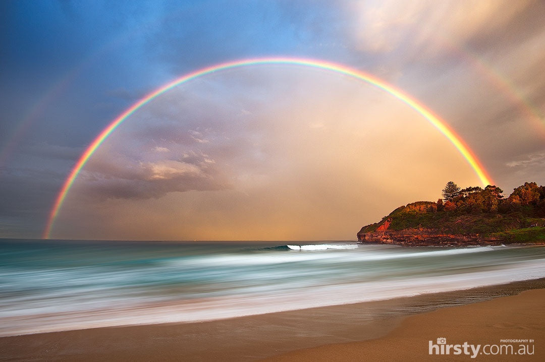 Rainbow Surfing, Warriewood, fine art photograph by Richard Hirst
