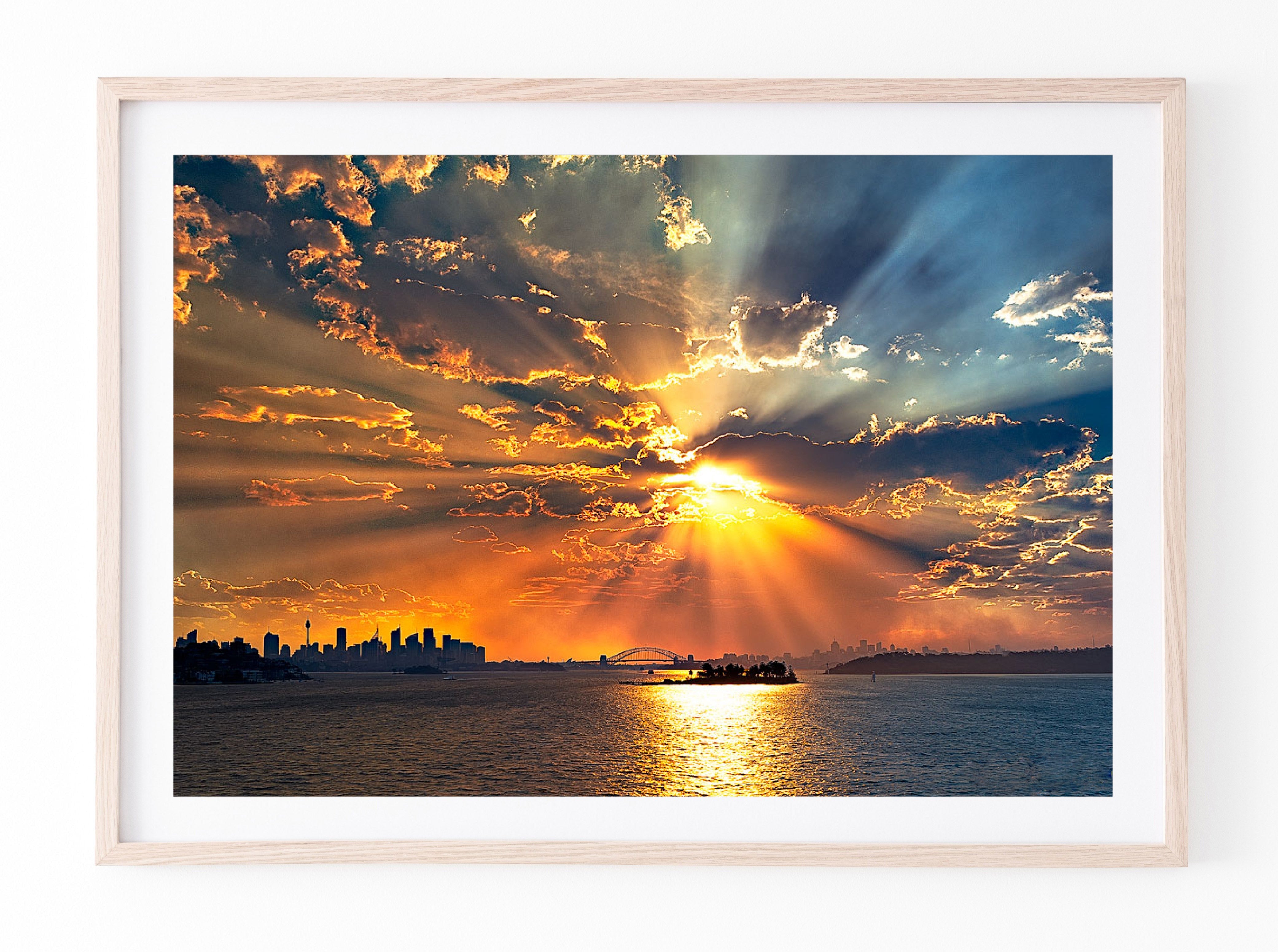 Smoking, Sydney Harbour print