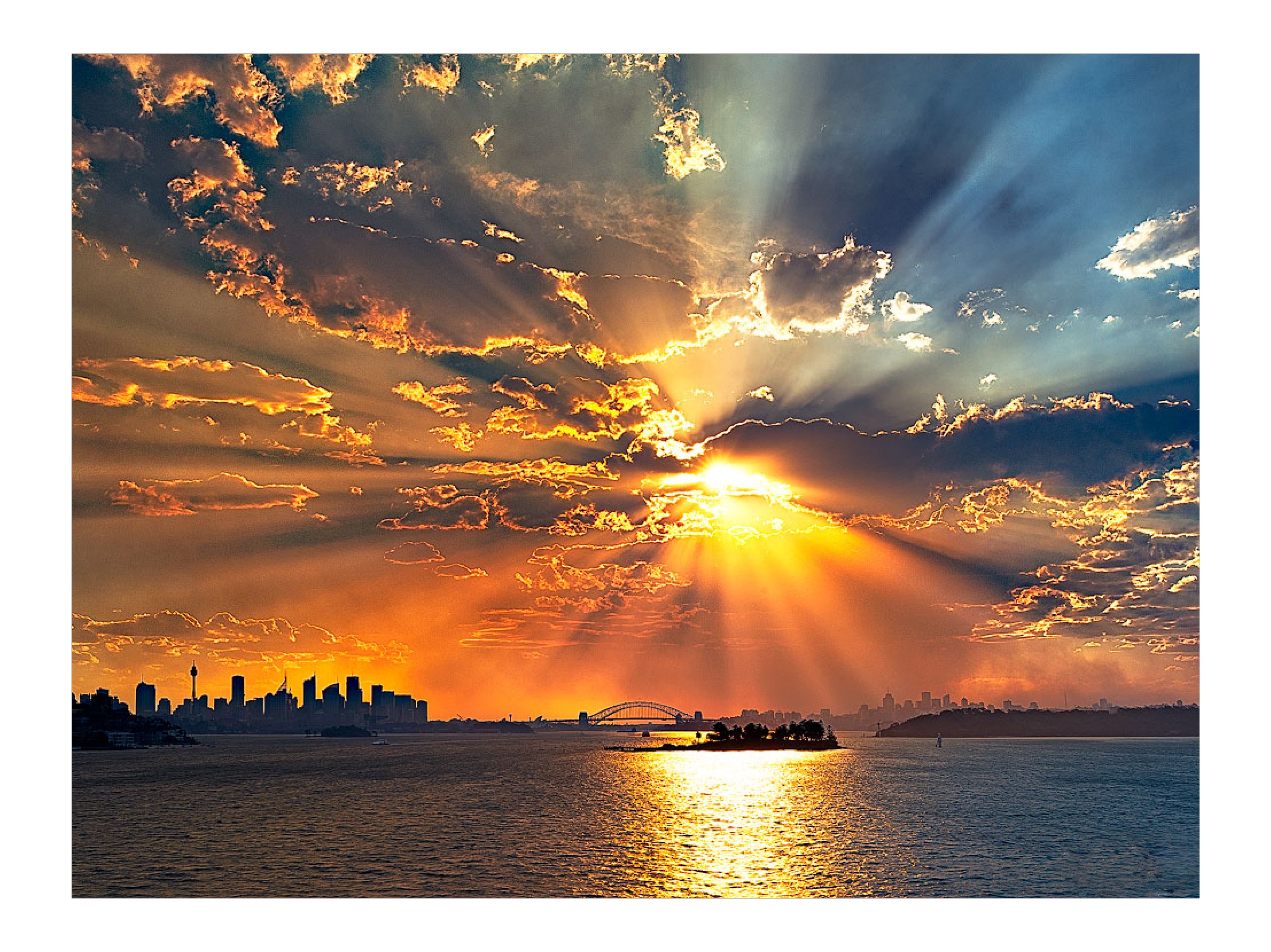 Smoking, Sydney Harbour print