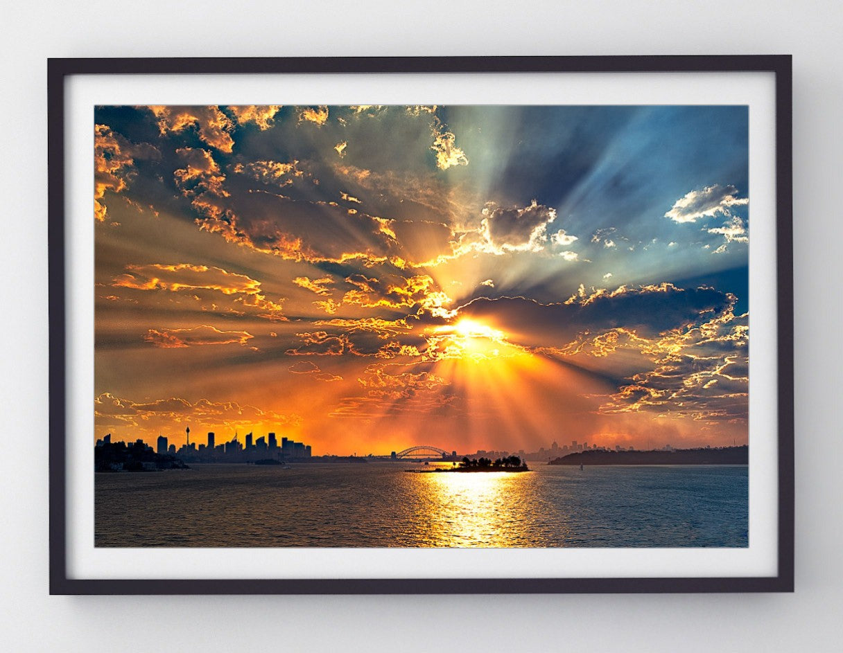 Smoking, Sydney Harbour print