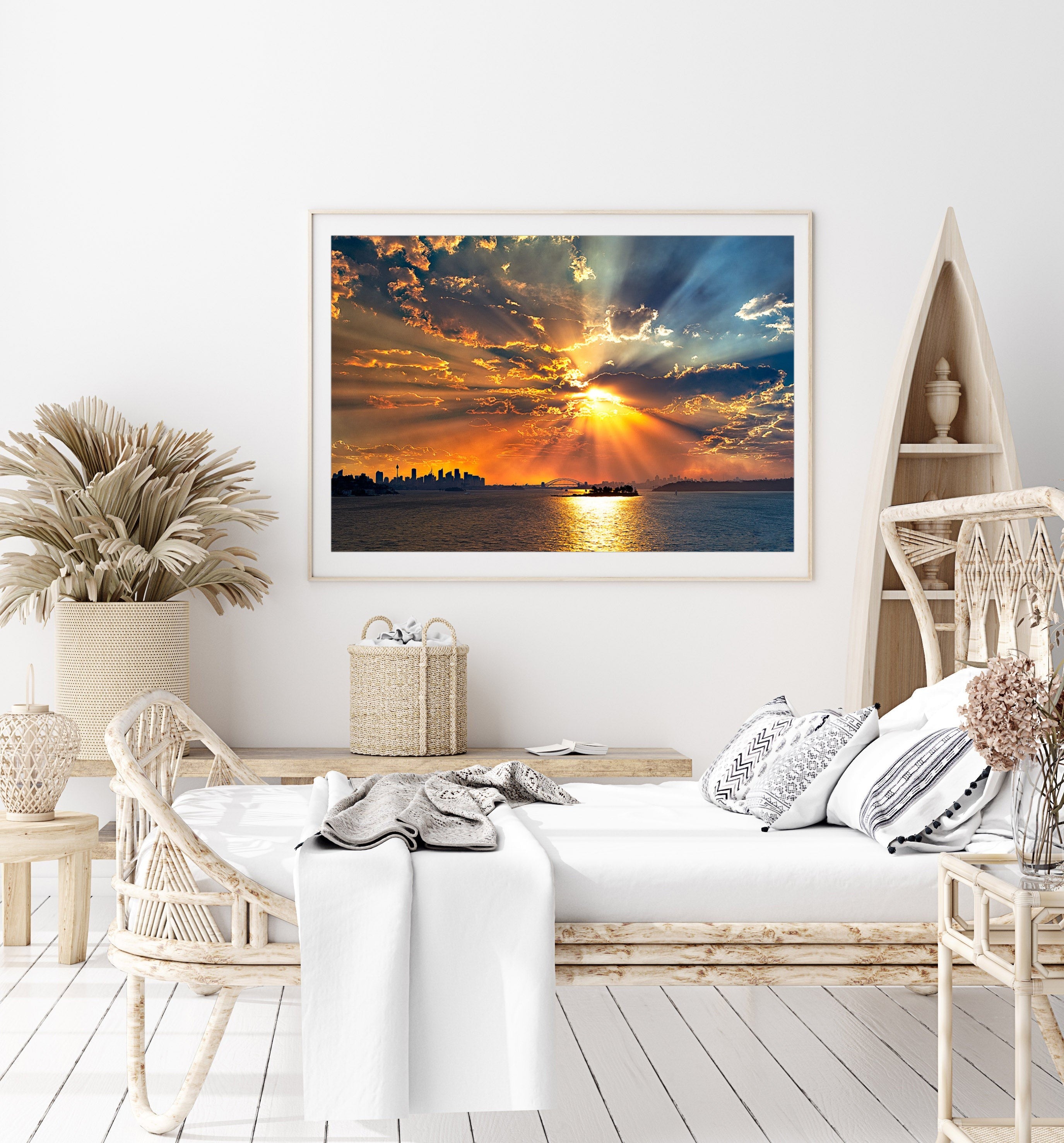 Smoking, Sydney Harbour print