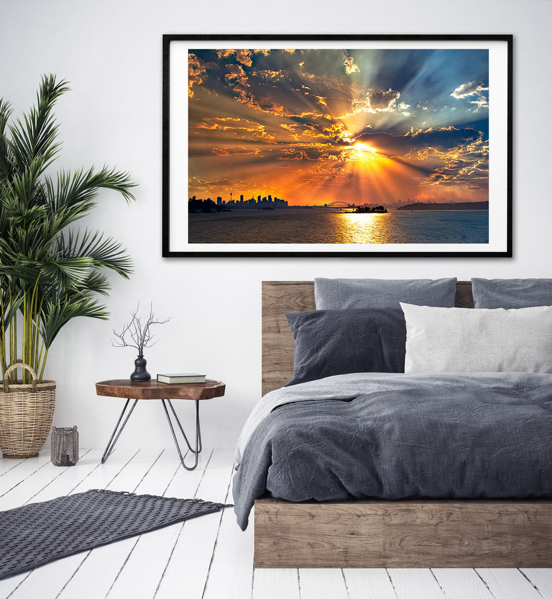 Smoking, Sydney Harbour print