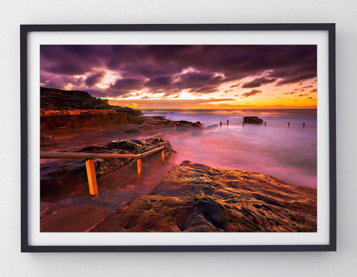 Stepping Down, Mahon Pool print