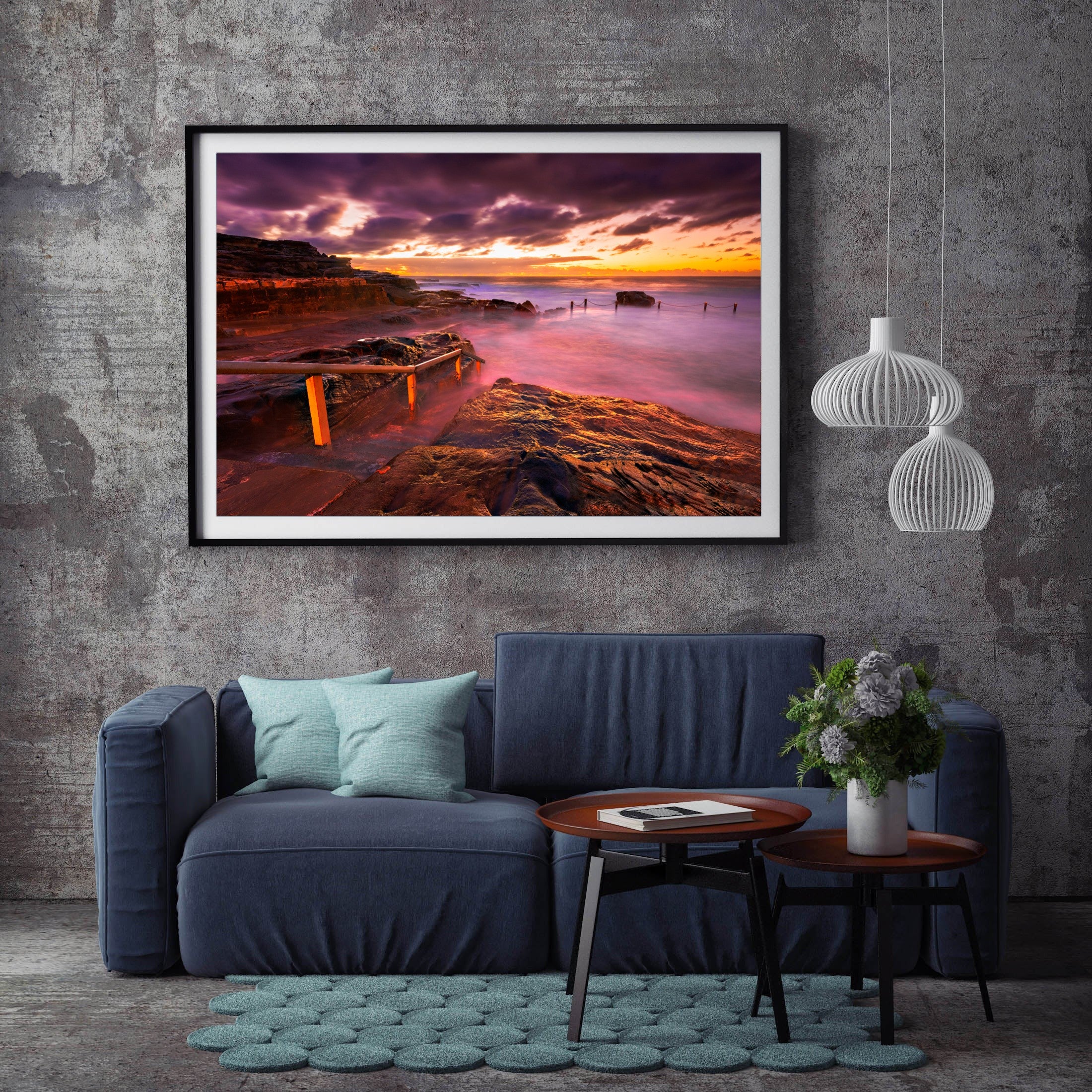 Stepping Down, Mahon Pool print