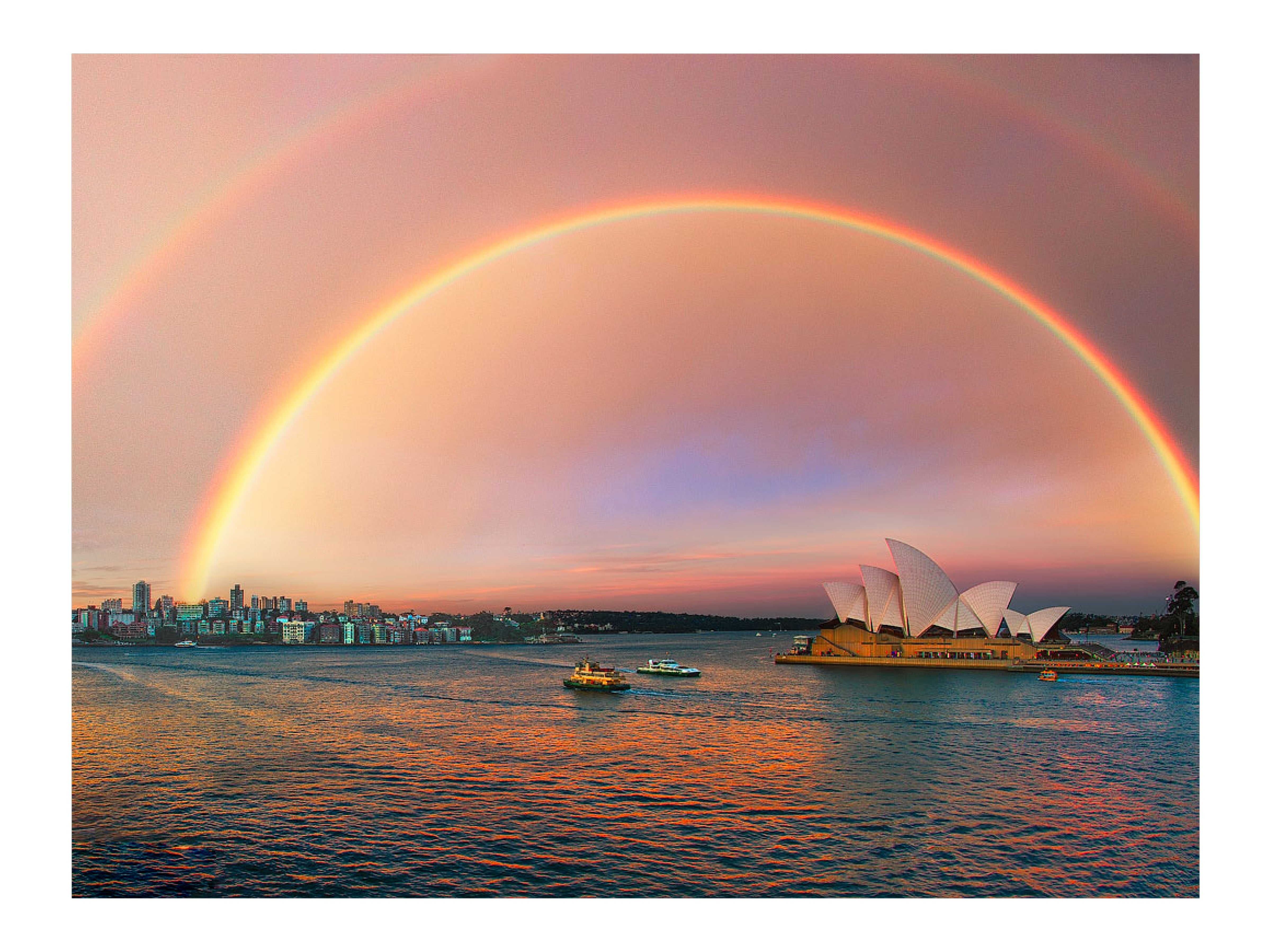 Sunset Bows, Sydney Harbour print
