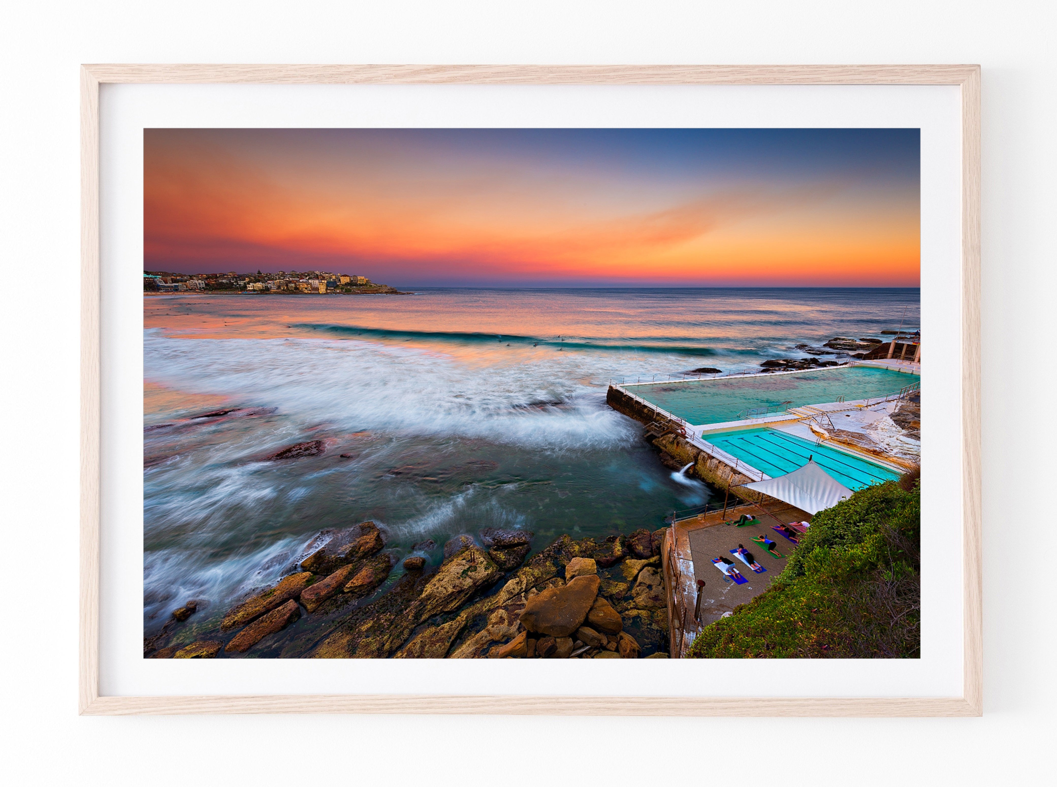Sunset Stretch, Bondi Beach print