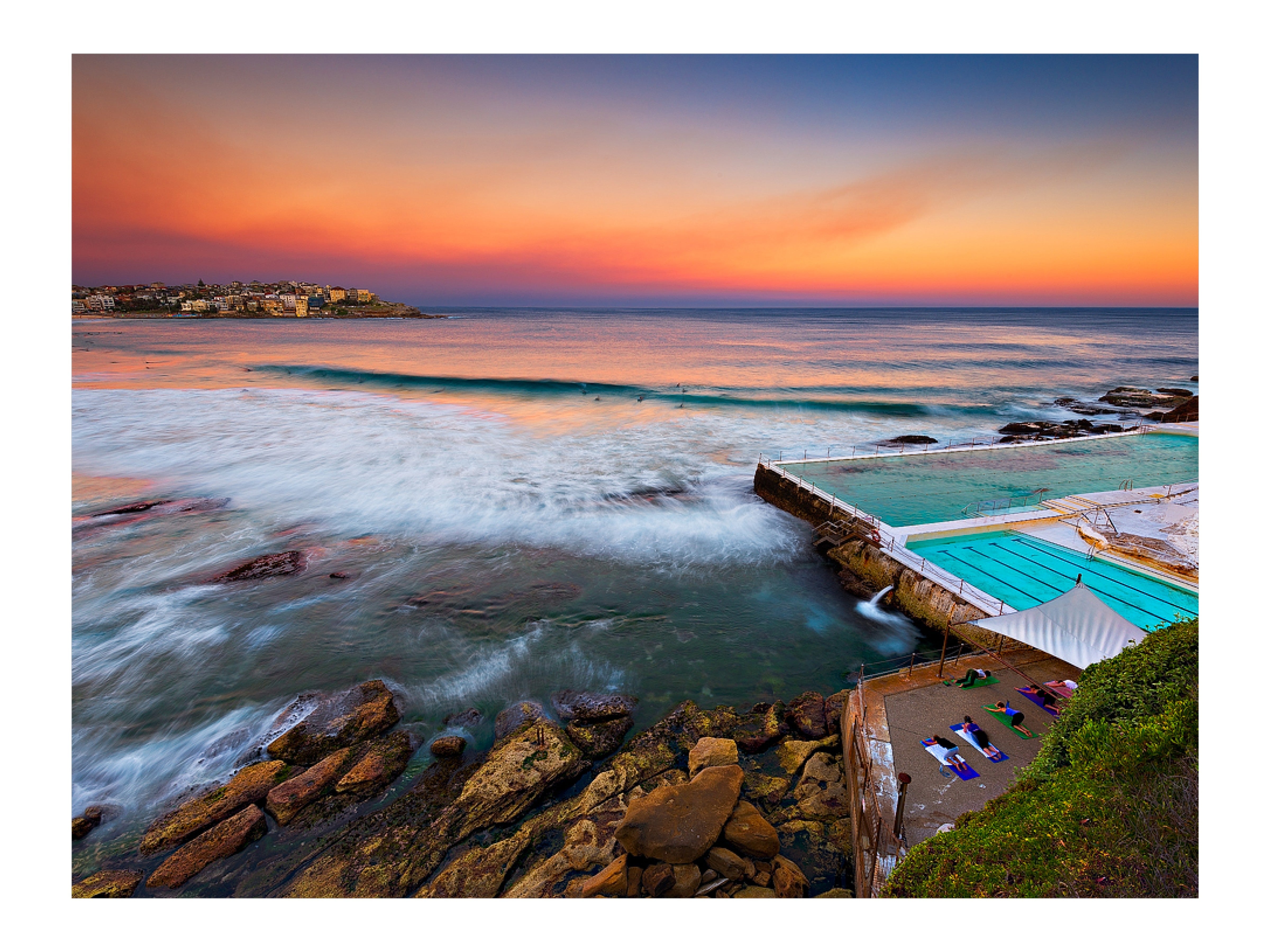 Sunset Stretch, Bondi Beach print