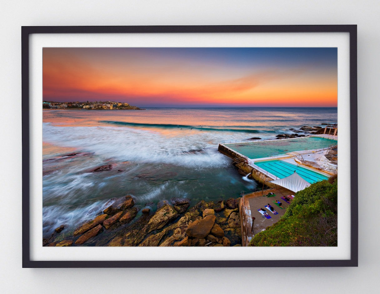 Sunset Stretch, Bondi Beach print