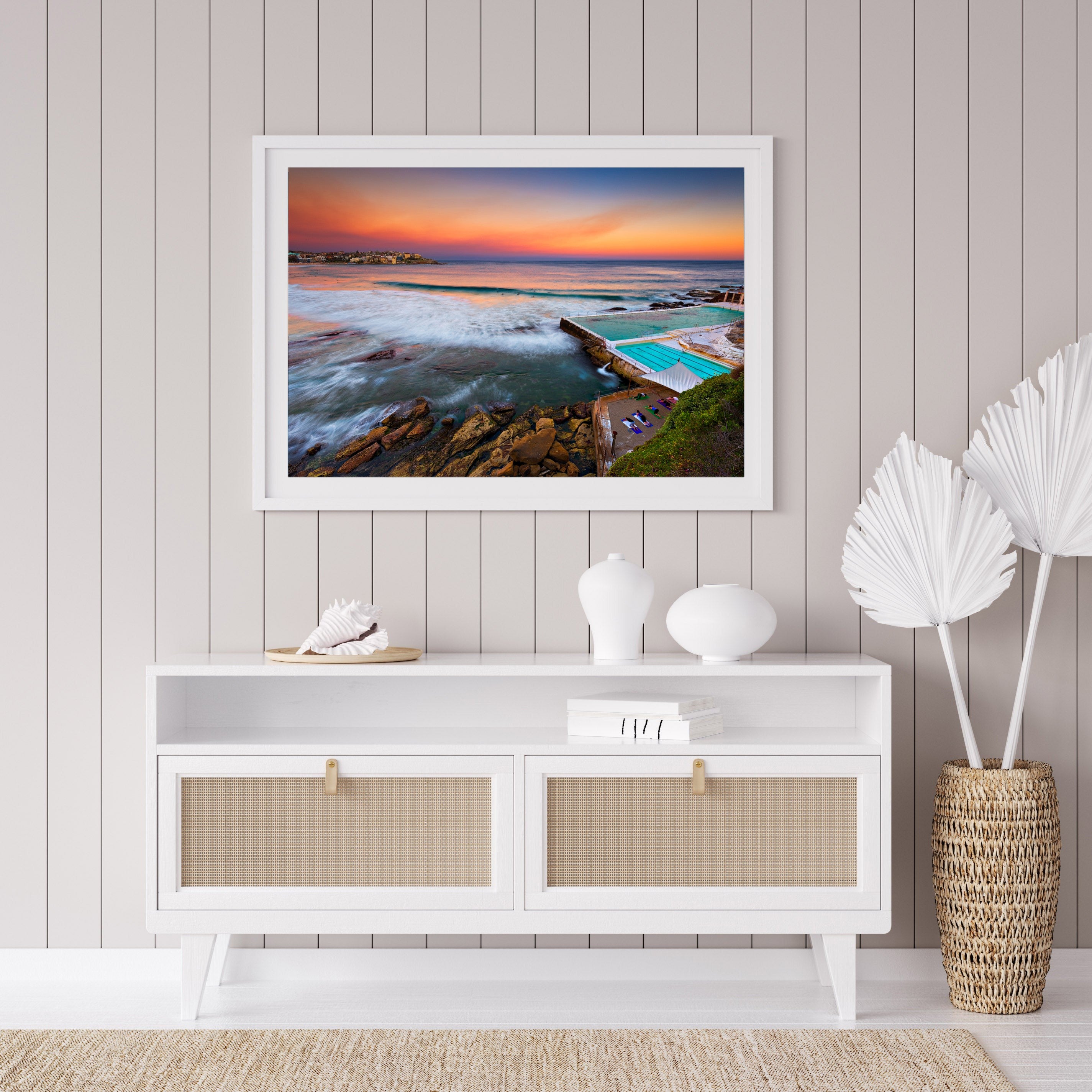Sunset Stretch, Bondi Beach print