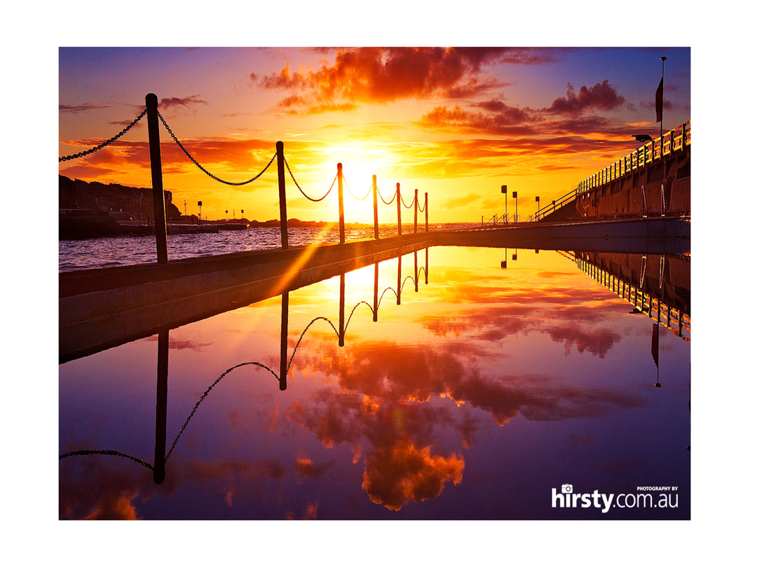 A Little Ray of Sunshine, Clovelly Bay Rock Pool print