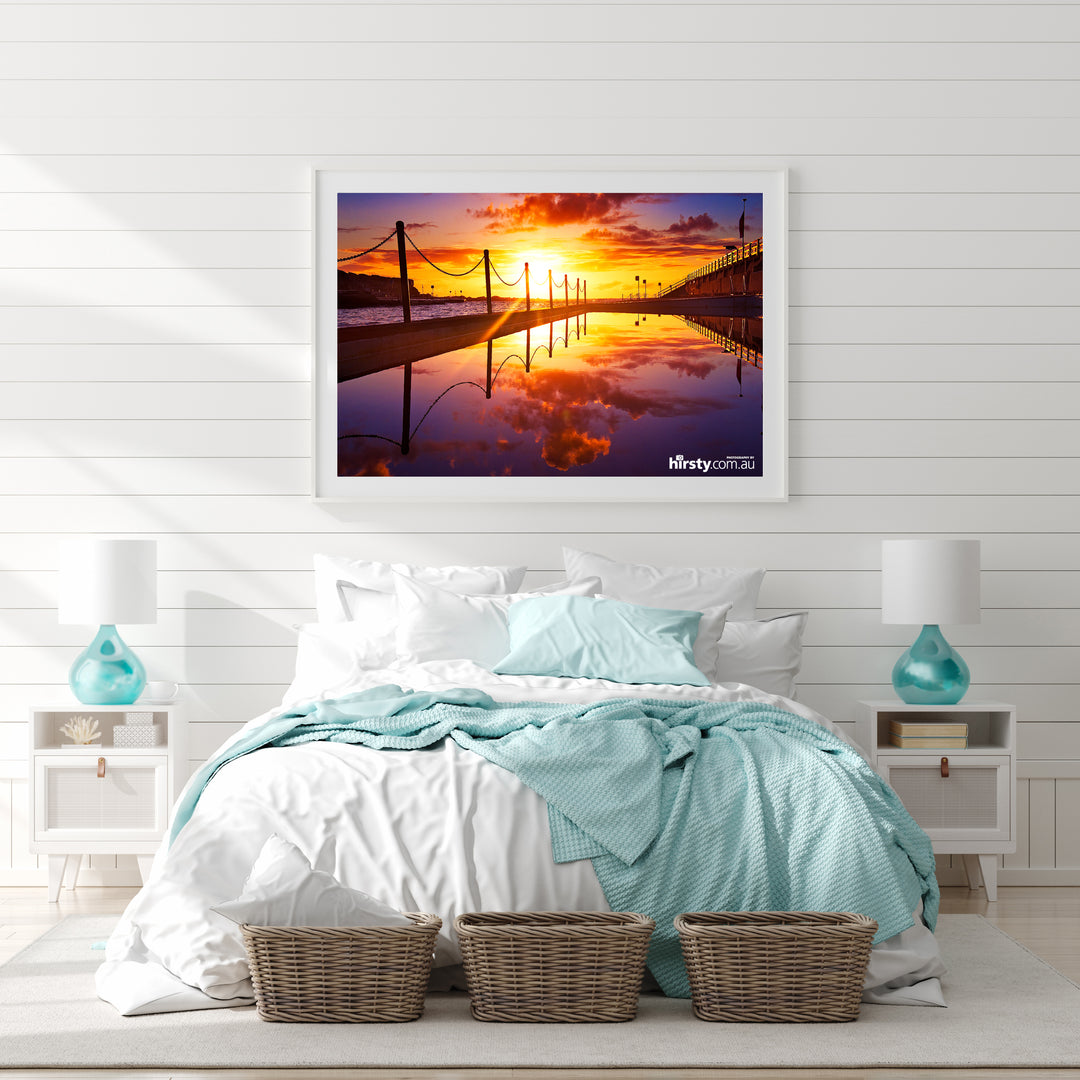 A Little Ray of Sunshine, Clovelly Bay Rock Pool print