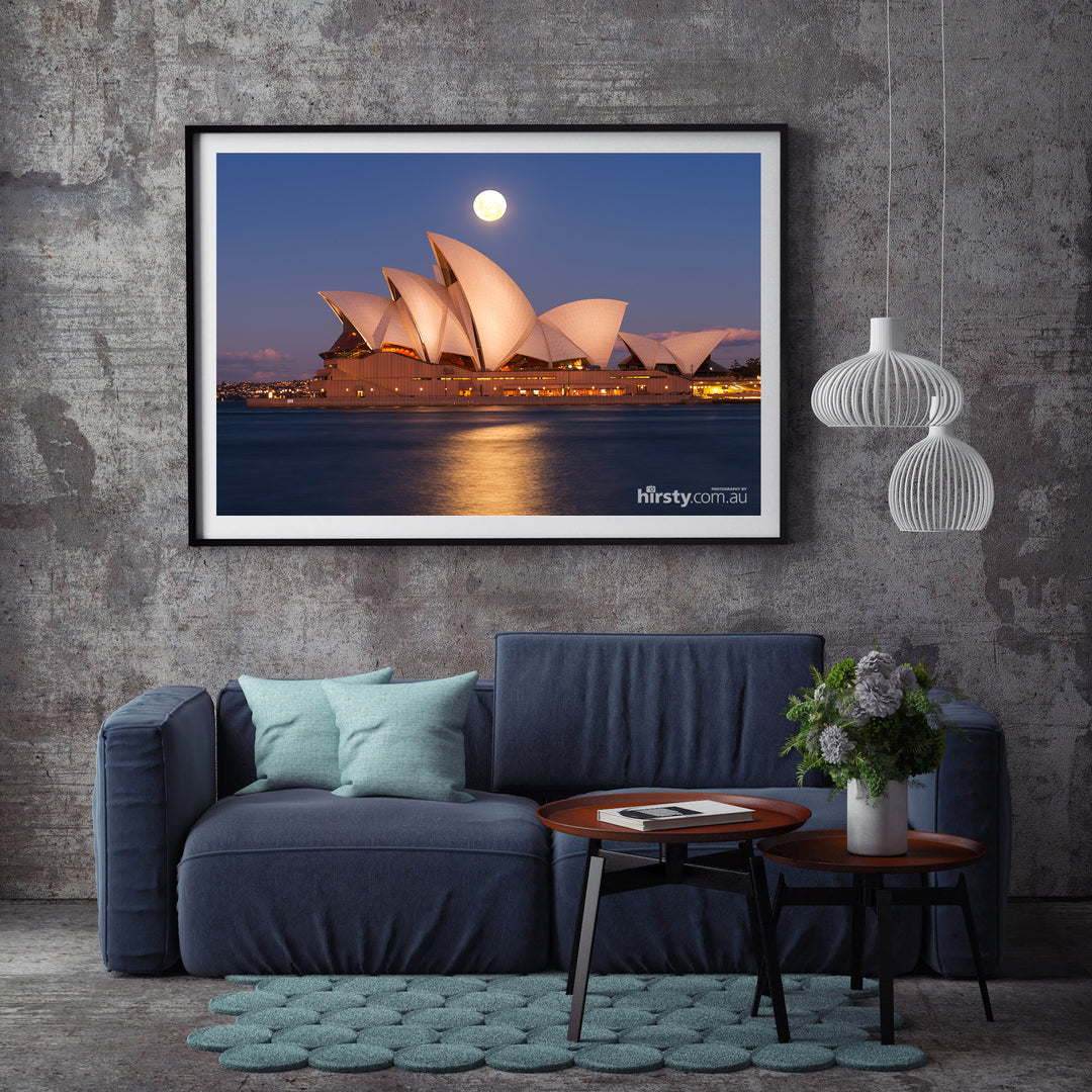 Blue Moon, Sydney Harbour, fine art photograph by Richard Hirst